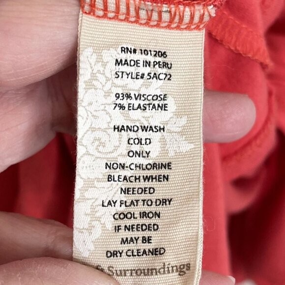 Soft Surroundings Coral Long Sleeve Layered Tunic Top. 1X - Picture 8 of 8